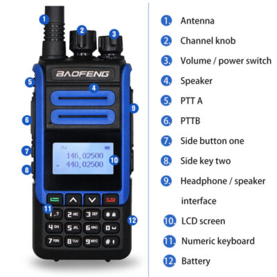 asyrmato walkie talkie epaggelmatiko 5w dual band vhf uhf